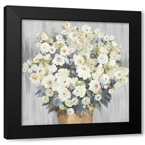 Budding Blossoms Black Modern Wood Framed Art Print by Pearce, Allison