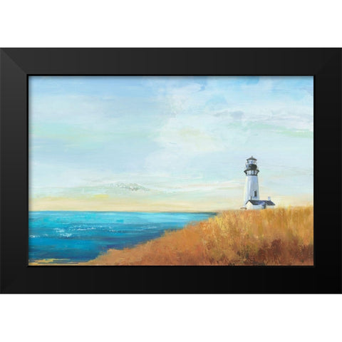 Ocean Lighthouse Black Modern Wood Framed Art Print by Pearce, Allison