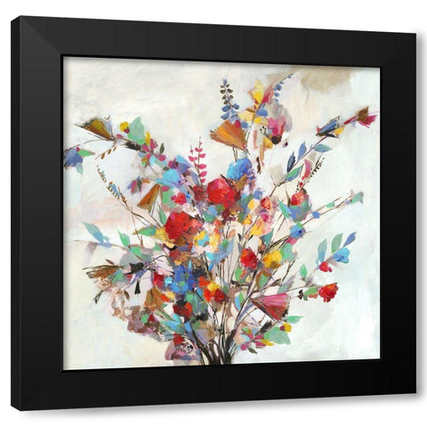 Spring Bouquet  Black Modern Wood Framed Art Print with Double Matting by Pearce, Allison