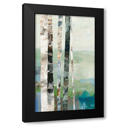 Birchwood II  Black Modern Wood Framed Art Print with Double Matting by Pearce, Allison