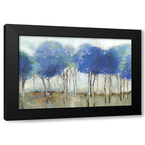 Indigo Woodland  Black Modern Wood Framed Art Print by Pearce, Allison
