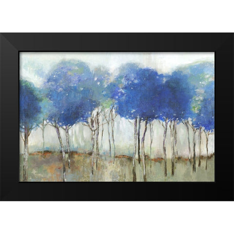 Indigo Woodland  Black Modern Wood Framed Art Print by Pearce, Allison