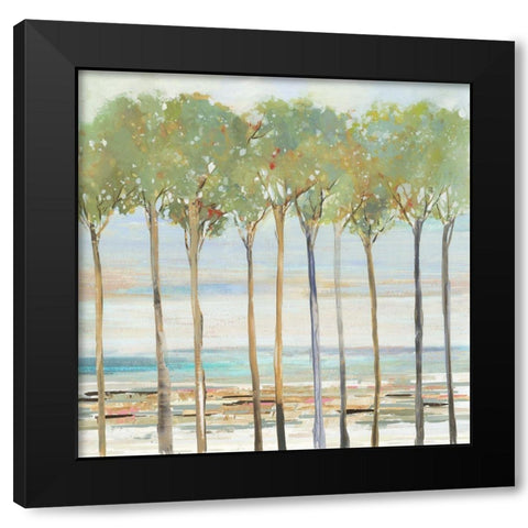 Tall Serenity Black Modern Wood Framed Art Print with Double Matting by Pearce, Allison