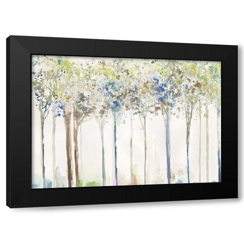 Indigo Ink Trees  Black Modern Wood Framed Art Print with Double Matting by Pearce, Allison
