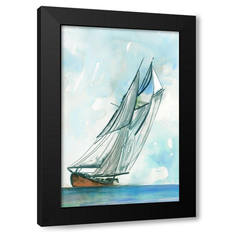 New Horizon Black Modern Wood Framed Art Print by Pearce, Allison
