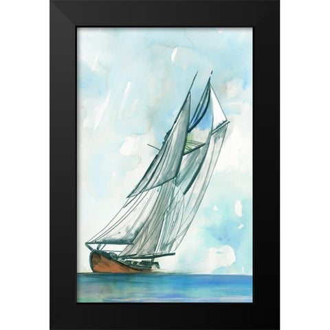 New Horizon Black Modern Wood Framed Art Print by Pearce, Allison