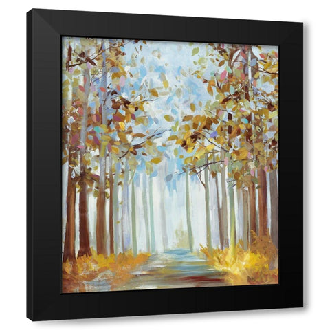 Walking Throug Gold Black Modern Wood Framed Art Print by Pearce, Allison