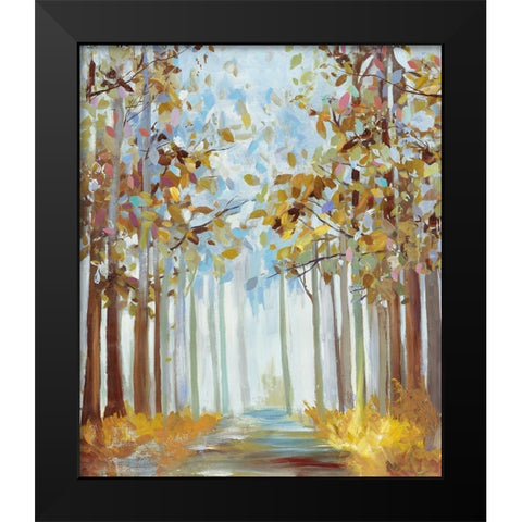 Walking Throug Gold Black Modern Wood Framed Art Print by Pearce, Allison