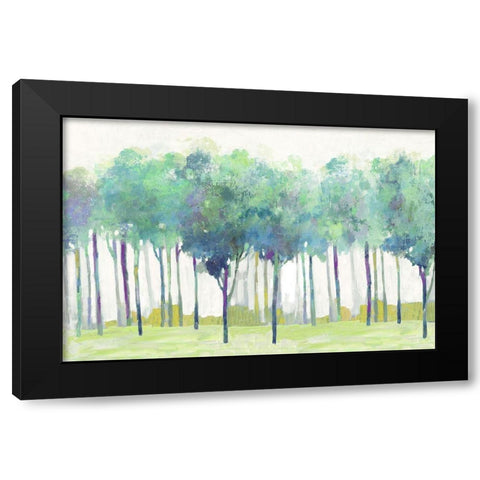 Teal Visions Black Modern Wood Framed Art Print by Pearce, Allison