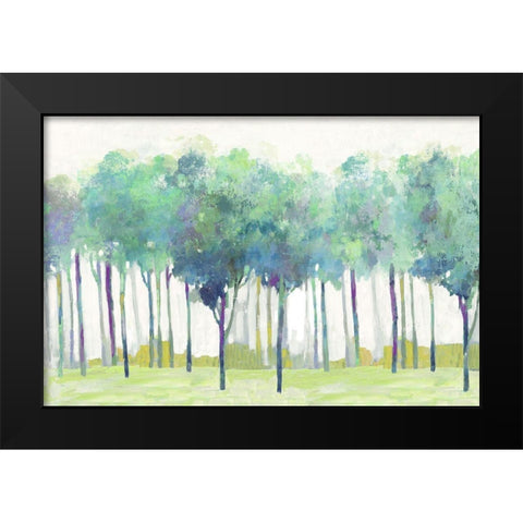 Teal Visions Black Modern Wood Framed Art Print by Pearce, Allison