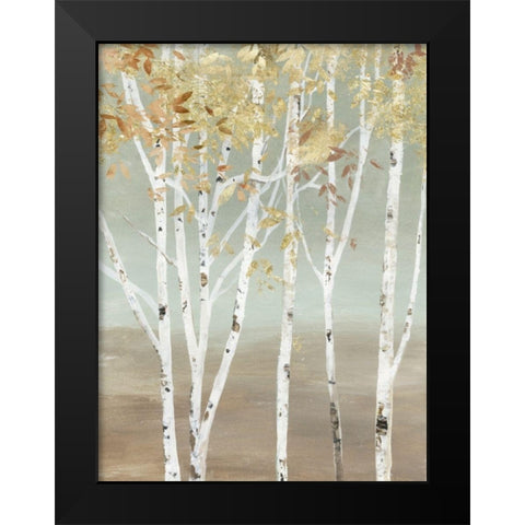 Golden Birch Black Modern Wood Framed Art Print by Pearce, Allison