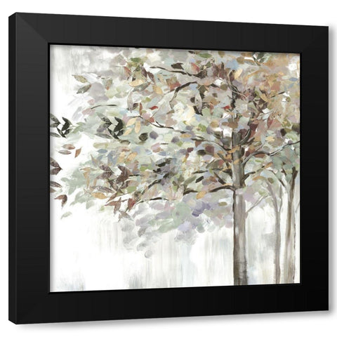 Autumns Leaves NeutralÂ  Black Modern Wood Framed Art Print by Pearce, Allison