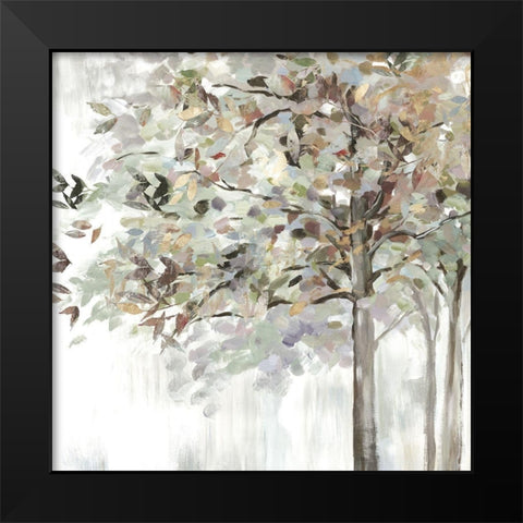 Autumns Leaves NeutralÂ  Black Modern Wood Framed Art Print by Pearce, Allison
