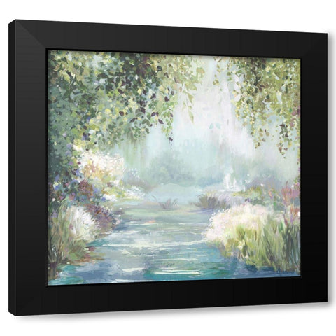 Sunny Forest Path Black Modern Wood Framed Art Print by Pearce, Allison