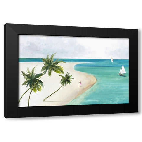 Prestine Beach  Black Modern Wood Framed Art Print with Double Matting by Pearce, Allison
