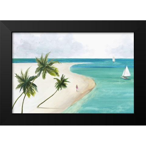 Prestine Beach  Black Modern Wood Framed Art Print by Pearce, Allison
