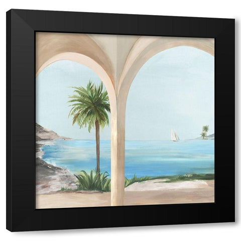 Arches with the View  Black Modern Wood Framed Art Print with Double Matting by Pearce, Allison