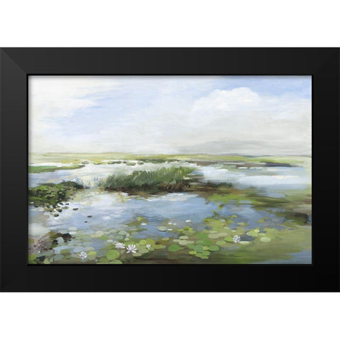 Lilly Pond  Black Modern Wood Framed Art Print by Pearce, Allison