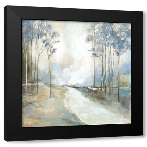 Blue Path Home  Black Modern Wood Framed Art Print with Double Matting by Pearce, Allison