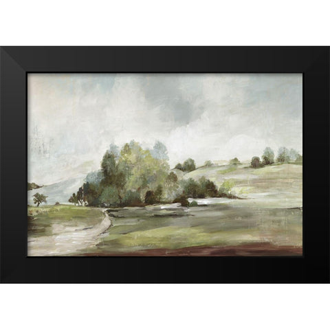 Green Country Road  Black Modern Wood Framed Art Print by Pearce, Allison