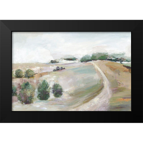 Country Road Hill  Black Modern Wood Framed Art Print by Pearce, Allison