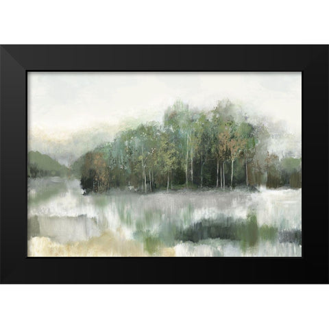 Green Forest Reflection  Black Modern Wood Framed Art Print by Pearce, Allison