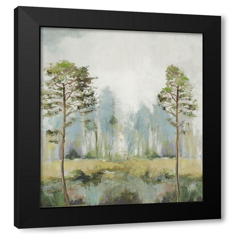Tall Green Trees II Black Modern Wood Framed Art Print by Pearce, Allison