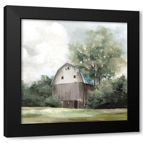 Grey Barn  Black Modern Wood Framed Art Print with Double Matting by Pearce, Allison