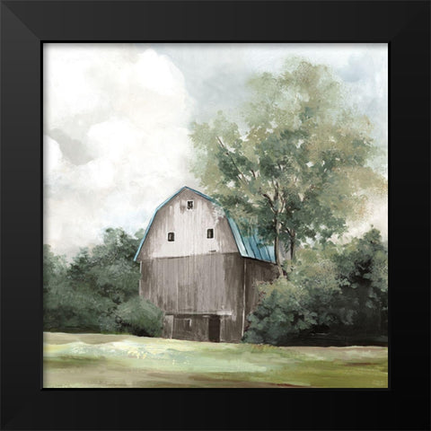 Grey Barn  Black Modern Wood Framed Art Print by Pearce, Allison