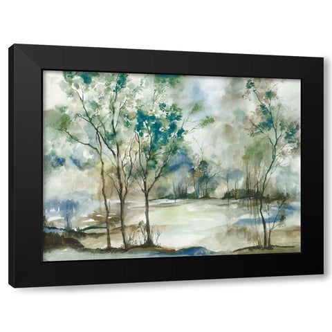 Teal Forest Grove  Black Modern Wood Framed Art Print by Pearce, Allison