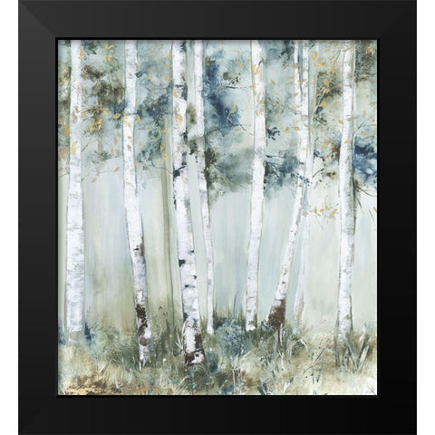 Birch Blue Forest  Black Modern Wood Framed Art Print by Pearce, Allison