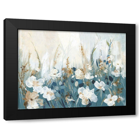 Blue Poppy Field  Black Modern Wood Framed Art Print by Pearce, Allison