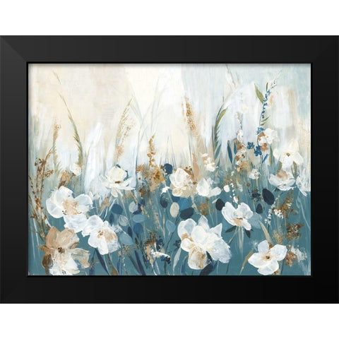 Blue Poppy Field  Black Modern Wood Framed Art Print by Pearce, Allison