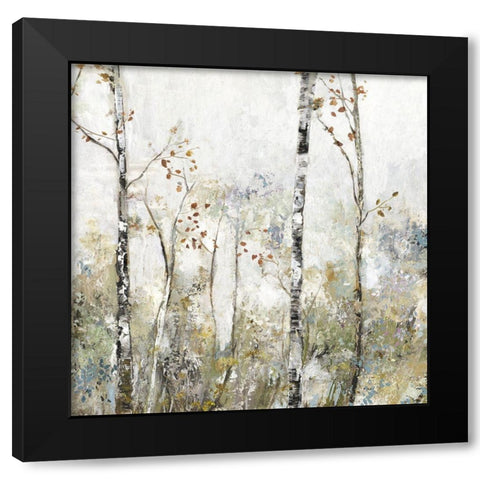 Soft Birch Forest II  Black Modern Wood Framed Art Print with Double Matting by Pearce, Allison