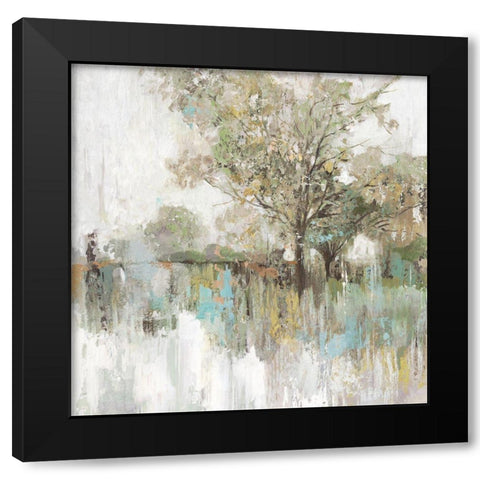 Forest Green Reflection  Black Modern Wood Framed Art Print by Pearce, Allison