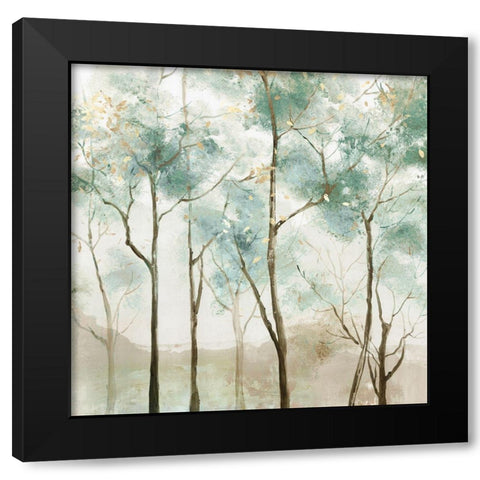 Sunny Green Forest  Black Modern Wood Framed Art Print by Pearce, Allison