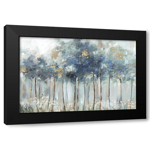 Blue Golden Forest Black Modern Wood Framed Art Print with Double Matting by Pearce, Allison