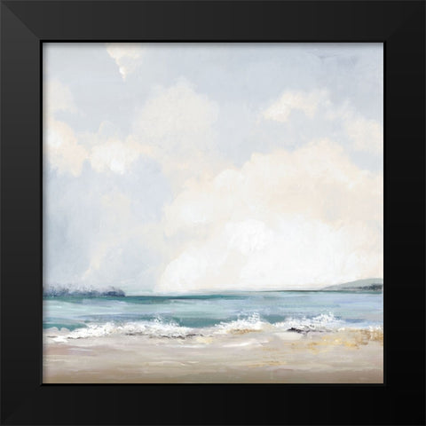 Sunny Beach Black Modern Wood Framed Art Print by Pearce, Allison