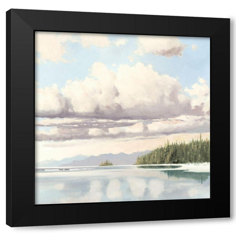 The Clearing II Black Modern Wood Framed Art Print with Double Matting by Molenaar, Pieter