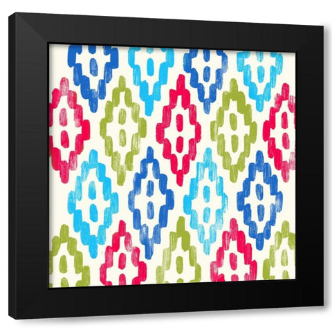 Tribal Bright I Black Modern Wood Framed Art Print with Double Matting by PI Galerie