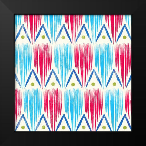 Tribal Bright IV Black Modern Wood Framed Art Print by PI Galerie