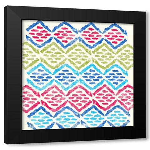 Suzani II Black Modern Wood Framed Art Print by PI Galerie