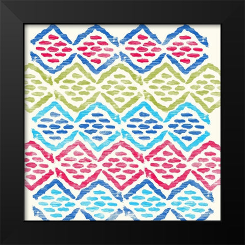 Suzani II Black Modern Wood Framed Art Print by PI Galerie