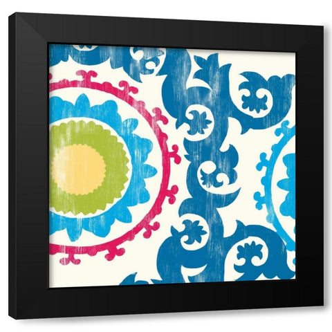 Carribean Map White Black Modern Wood Framed Art Print by PI Galerie