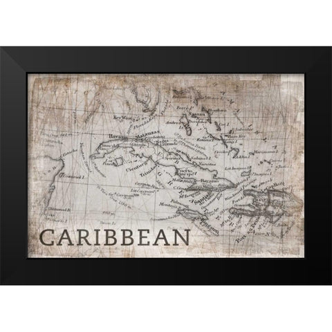 New England Map White Black Modern Wood Framed Art Print by PI Galerie