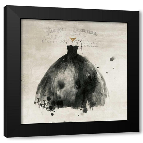 Black Dress I Black Modern Wood Framed Art Print by PI Galerie