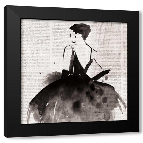 Spotlight I Black Modern Wood Framed Art Print with Double Matting by PI Galerie