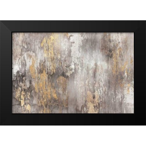 GOLD IKAT Black Modern Wood Framed Art Print by PI Galerie