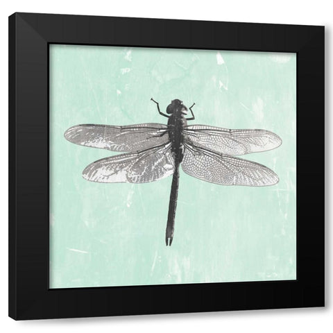 Dragonfly II Black Modern Wood Framed Art Print with Double Matting by PI Galerie