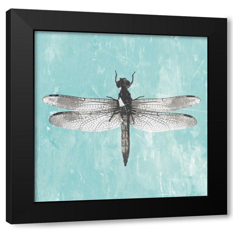 Dragonfly III Black Modern Wood Framed Art Print with Double Matting by PI Galerie